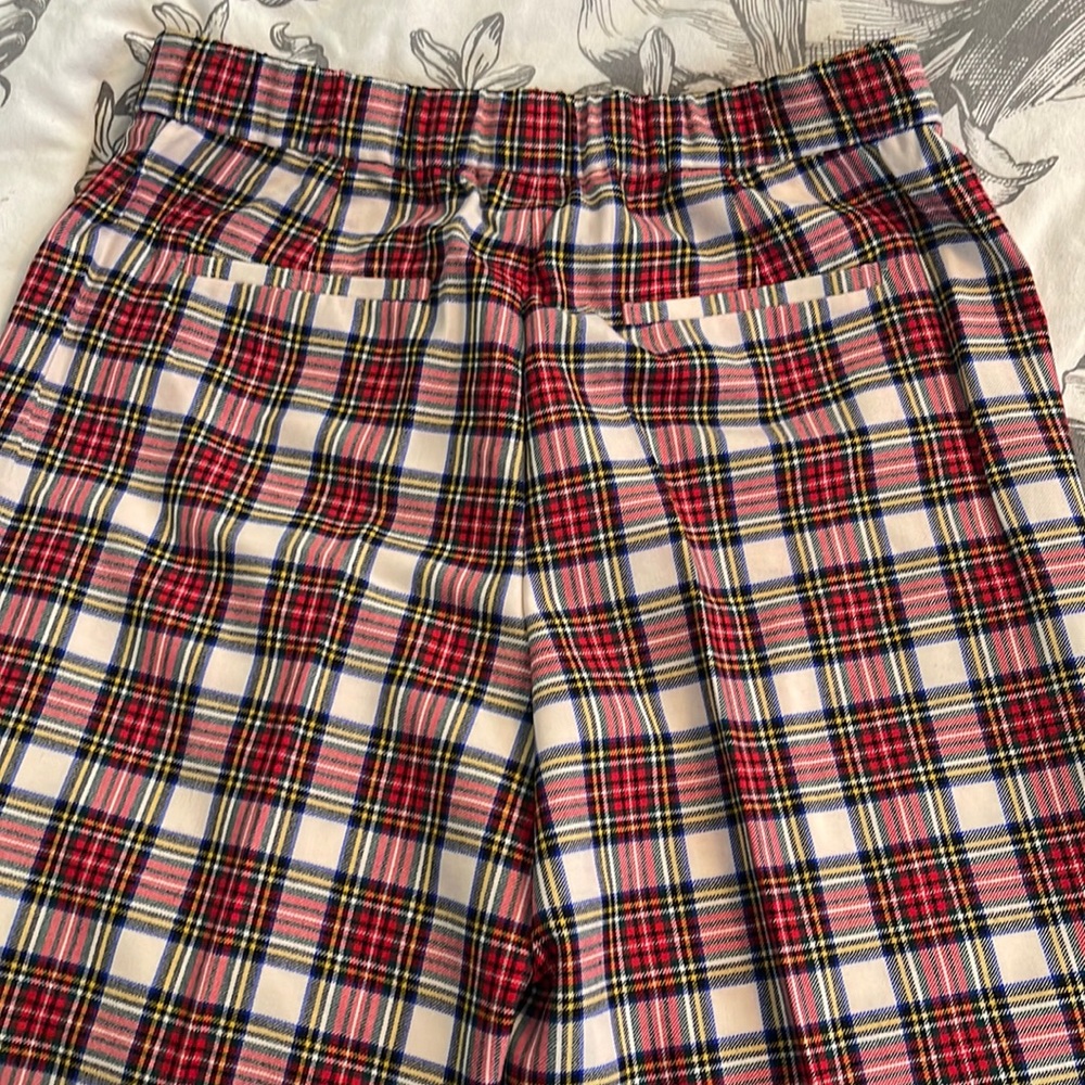 J.Crew straight-leg bi-stretch wool pant Snowy Stewart tartan plaid BD276 - Picture 7 of 10
